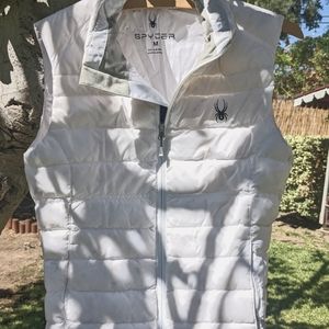 White Spyder Puffer Vest , Size M